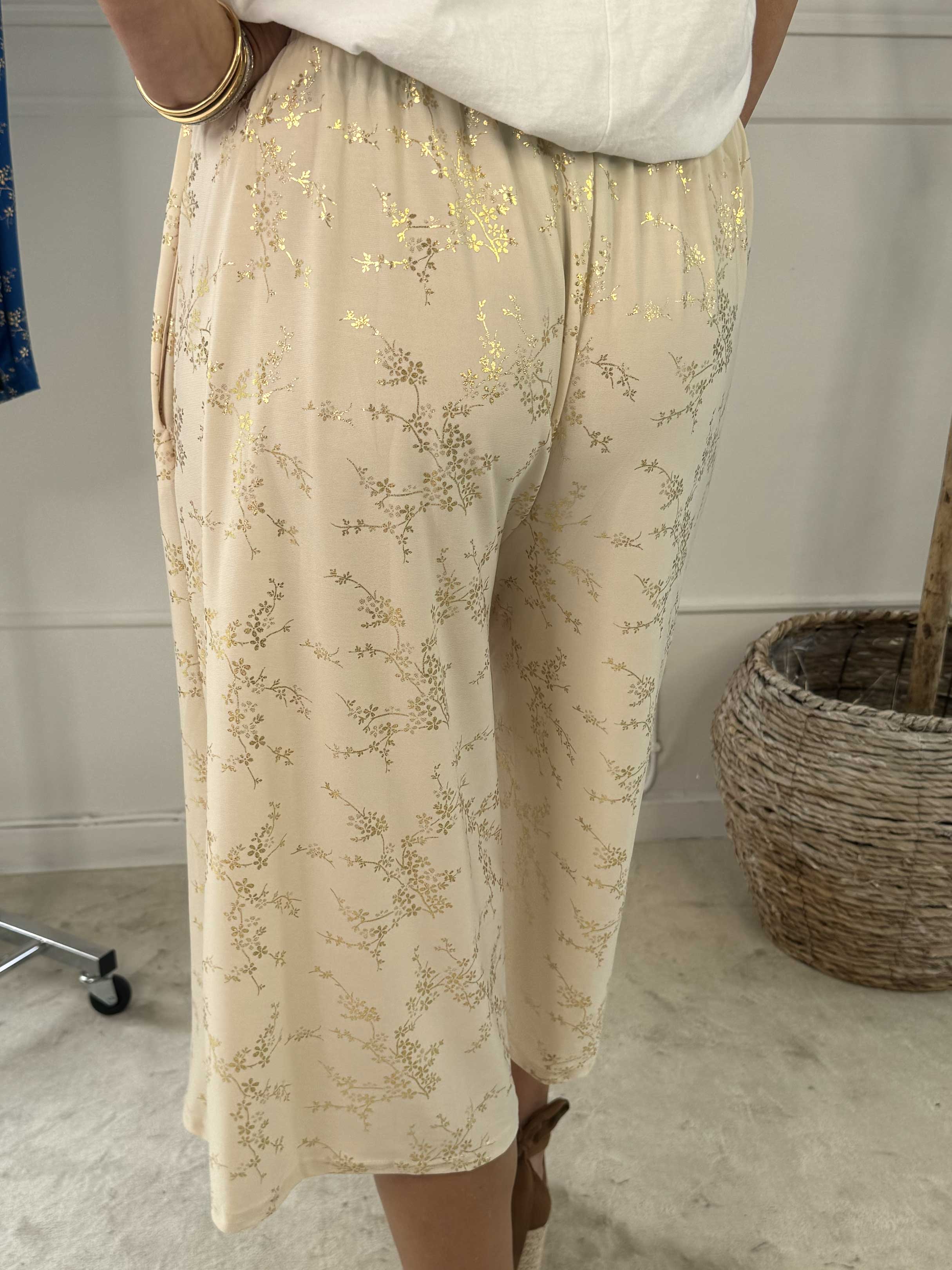 Pams Gold Knickers - Knickers i elastisk stof med elastikkant